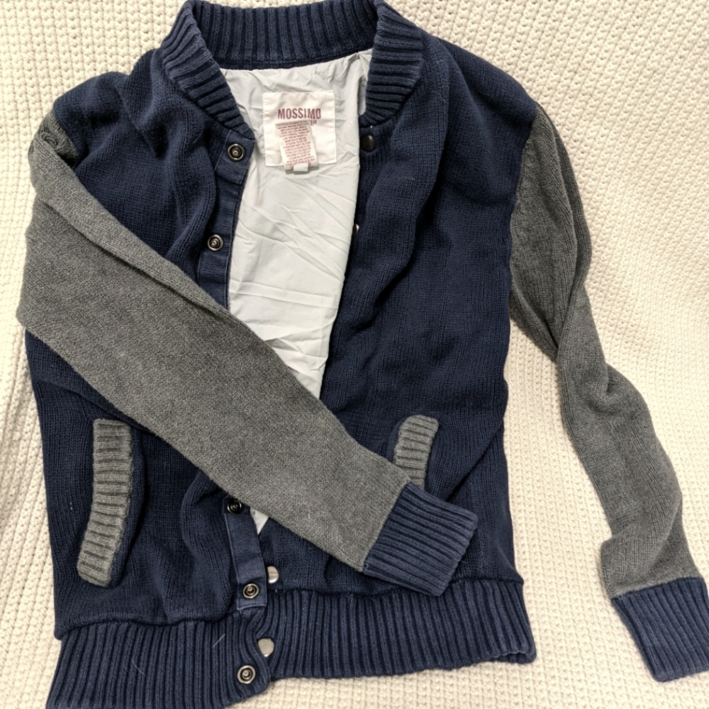 Missing Blue and Grey Thick Cotton Jacket/ Coat